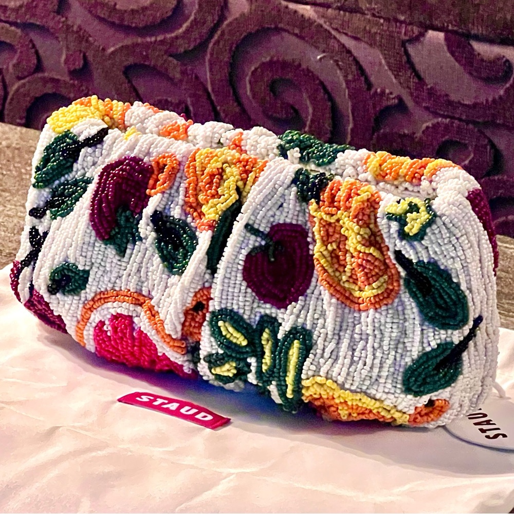 🌺🎉HP🎉🌺 NWT Staud Beaded Bean Bag Fruit Salad - Picture 12 of 16